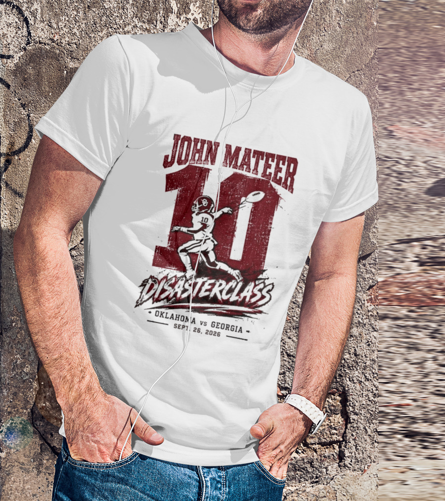 NCAA 2026 Oklahoma Vs Georgia John Mateer 10 Disasterclass Sept 26 T-Shirt