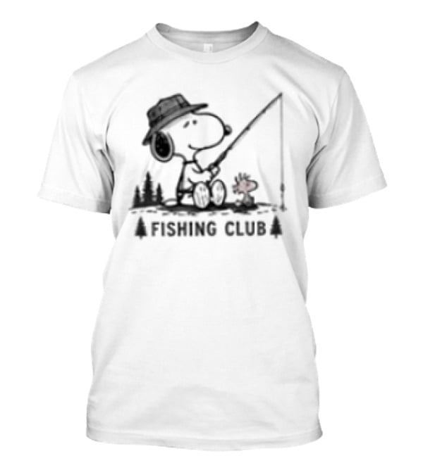 Snoopy Fishing Adventure Lake Life For Peanuts And Fishing Enthusiasts T-Shirt
