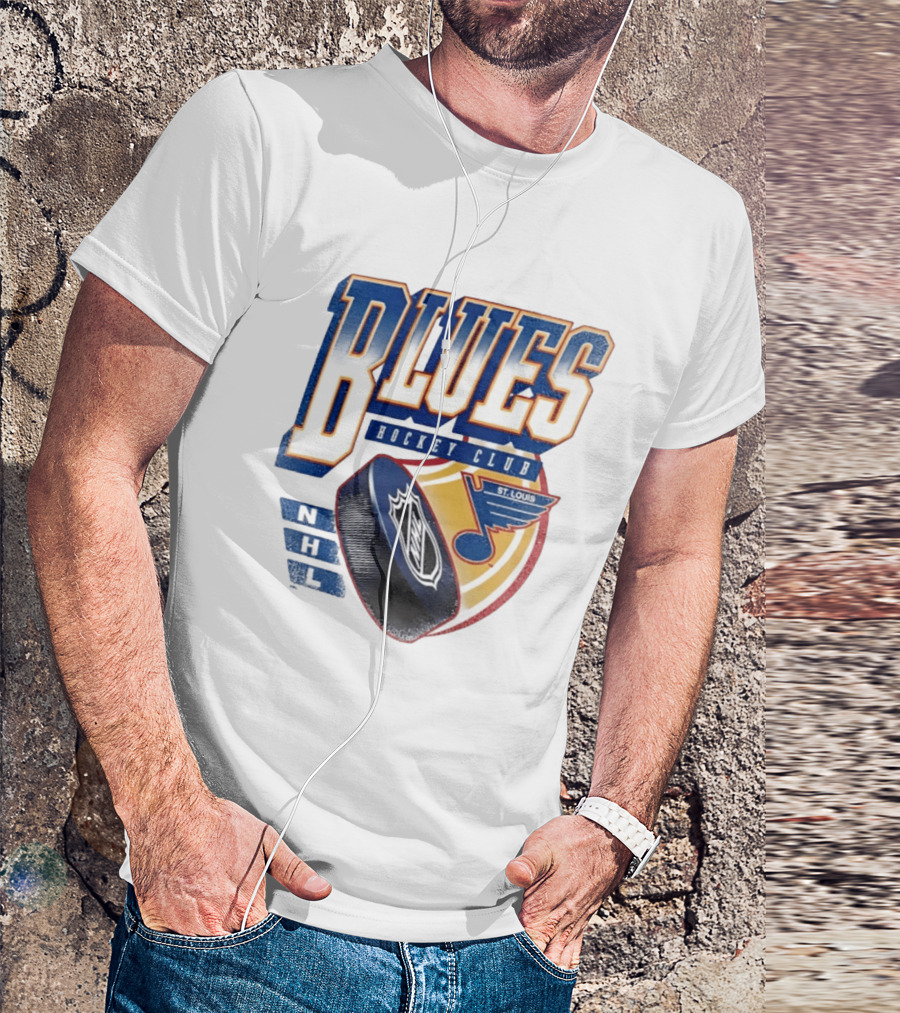 St. Louis Blues NHL Hockey Club Iconic Timeless Blue Note T-Shirt
