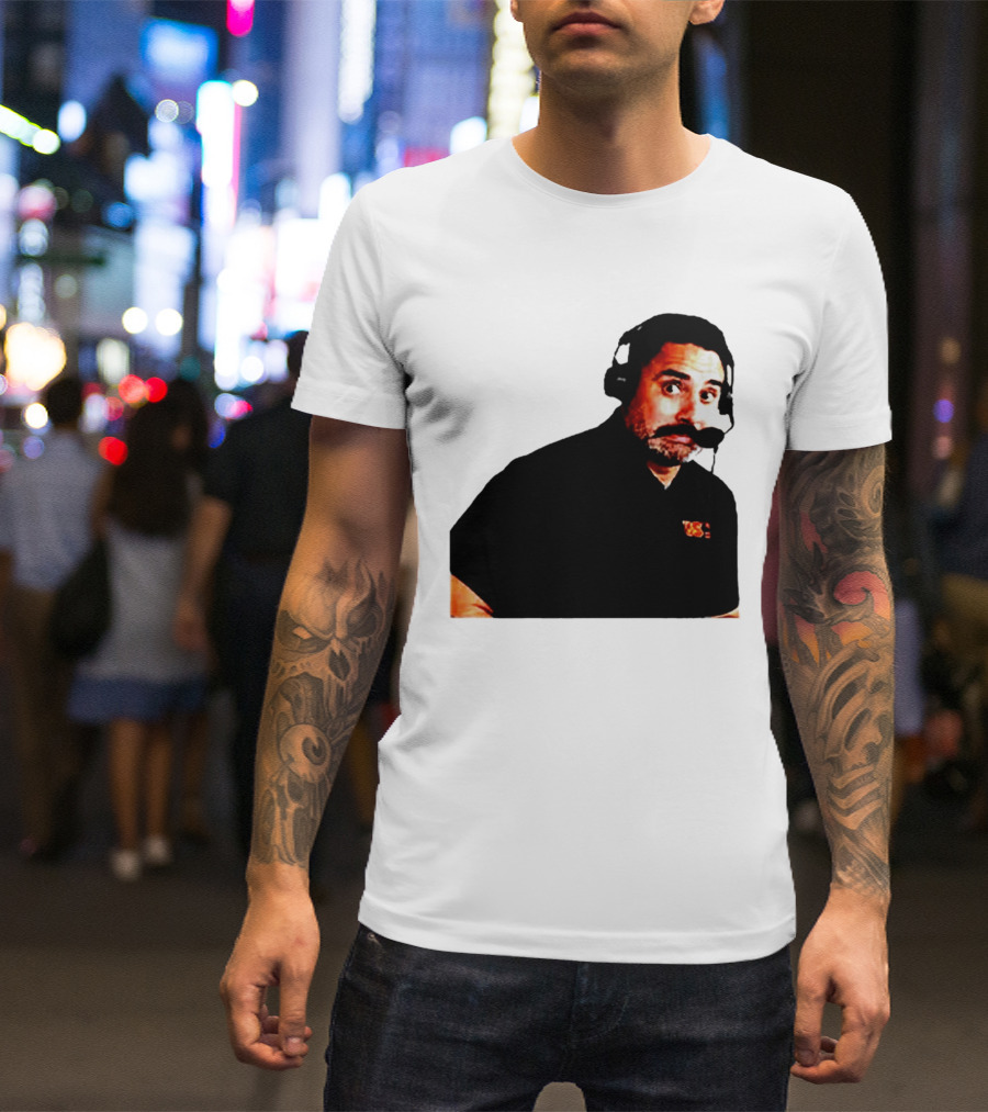 Steve Sarkisian Headset Shocked Longhorns Face Meme T-Shirt
