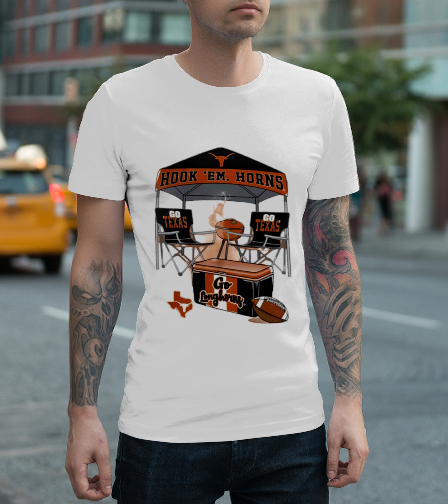 Texas Longhorns Hook 'Em Horns Go Texas 2026 NCAA Tailgater Hometown Football Fan Essentials T-Shirt