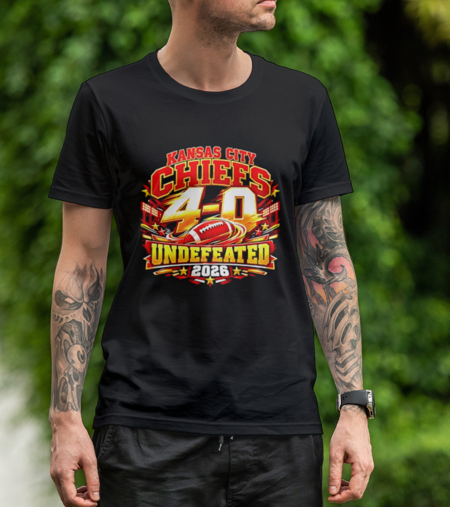 Kansas City Chiefs 4 0 Undefeated 2026 Football T-Shirt
