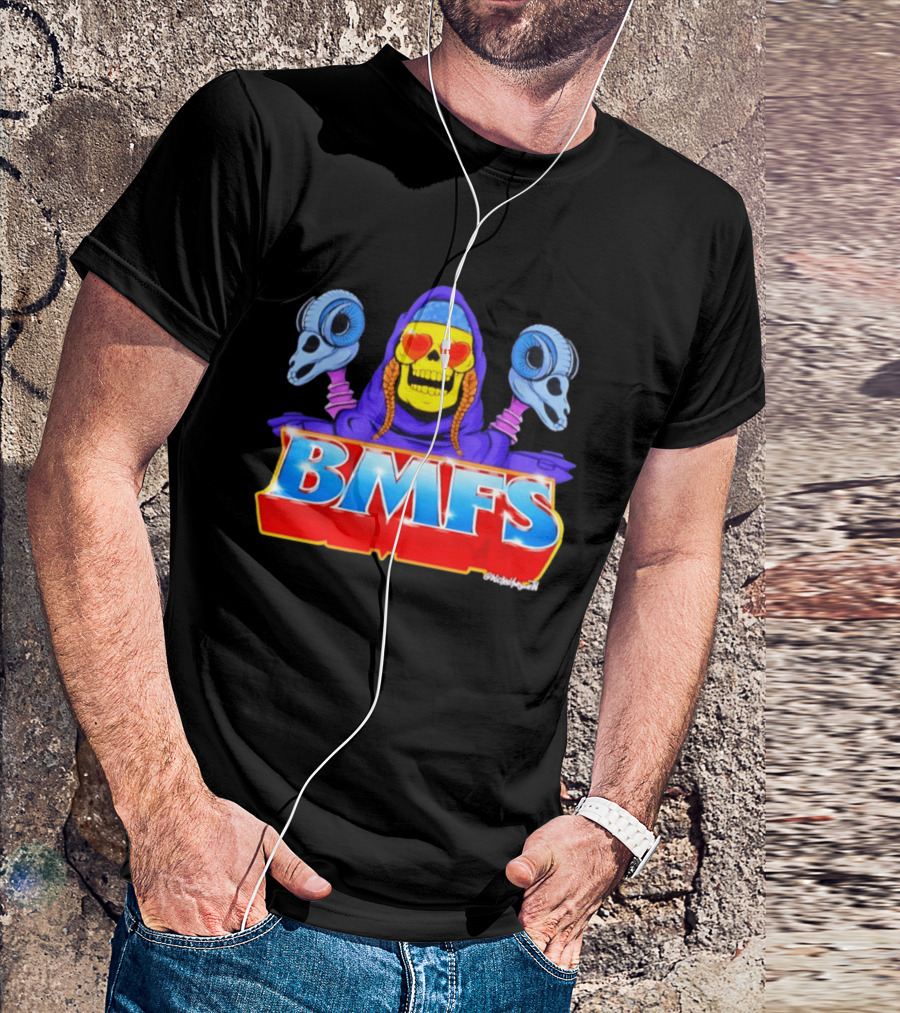 BMFS Halloween Skull With Heart Eyes And Ram Skulls T-Shirt