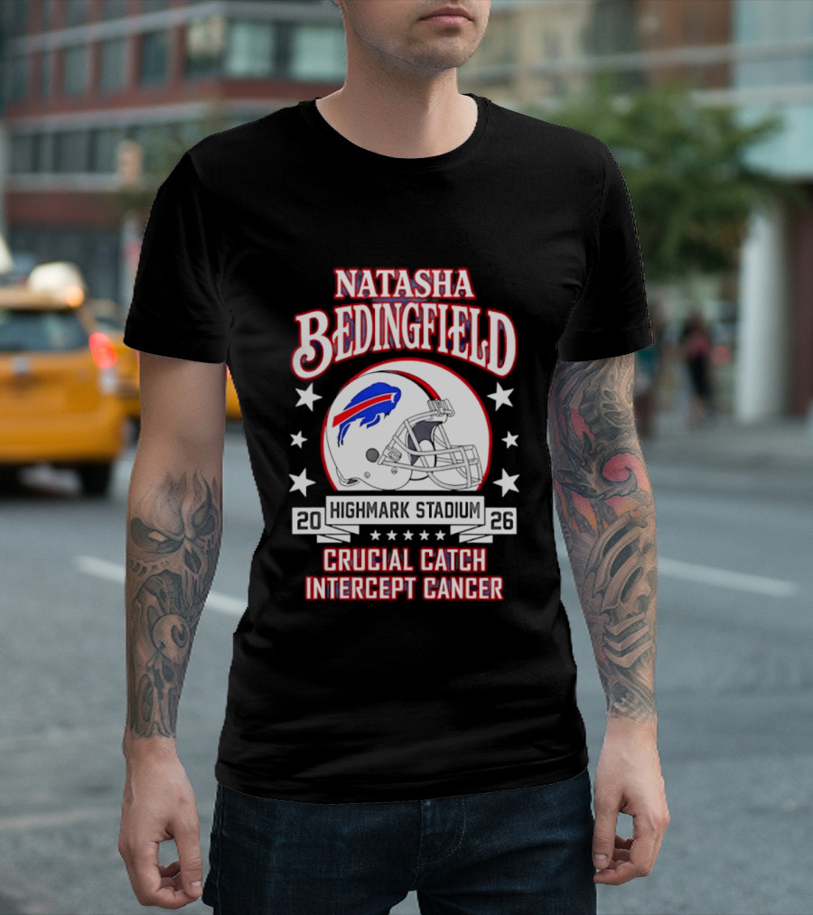 Buffalo Bills Natasha Bedingfield 2026 Crucial Catch Intercept Cancer T-Shirt