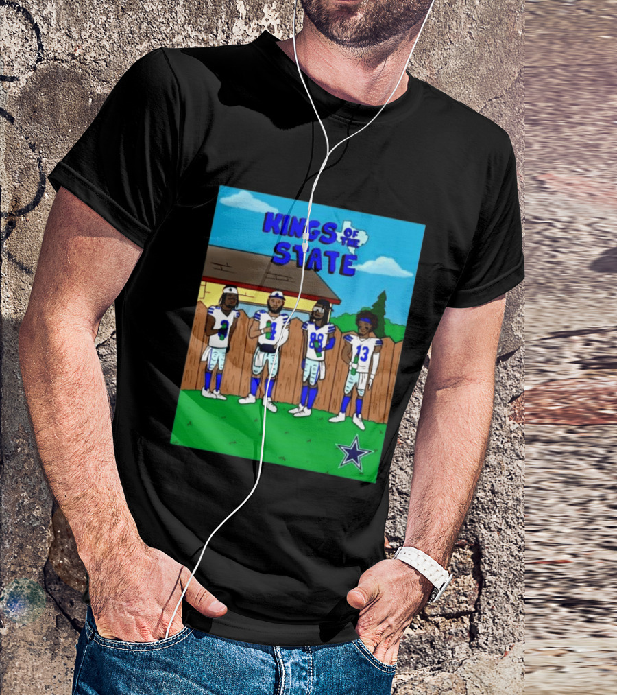 Dallas Cowboys Kings Of The State Football Team Texas Dedication T-Shirt