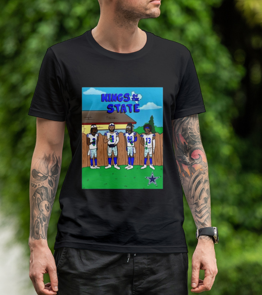 Dallas Cowboys Kings Of The State Football Team Texas Dedication T-Shirt