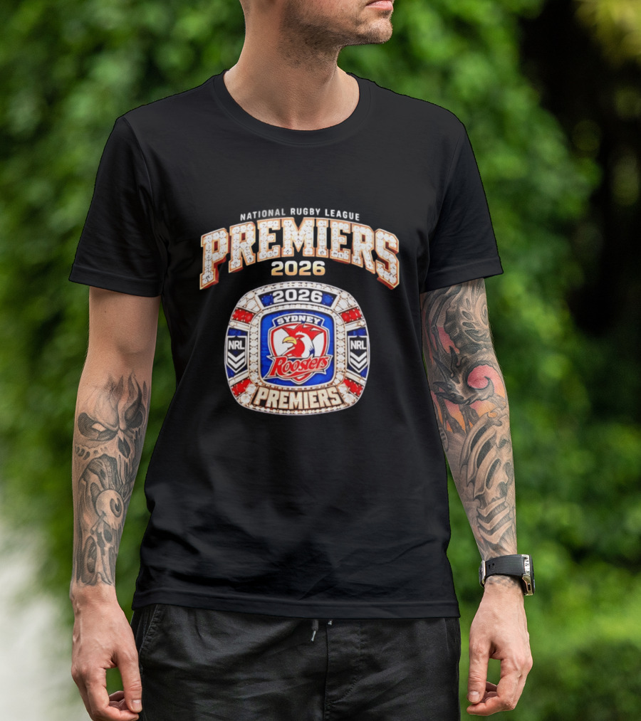 National Rugby League Premiers 2026 Sydney Roosters Ring T-Shirt