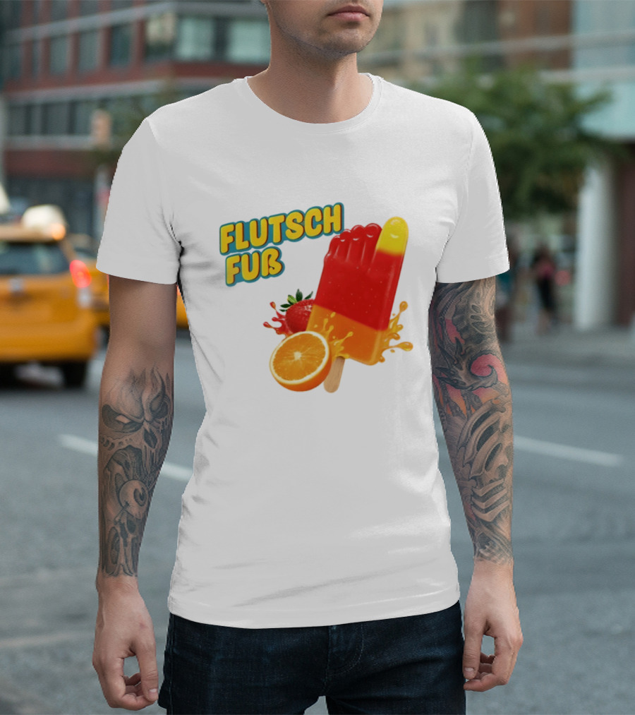Flutsch Fub Popsicle Orange Strawberry Splash T-Shirt