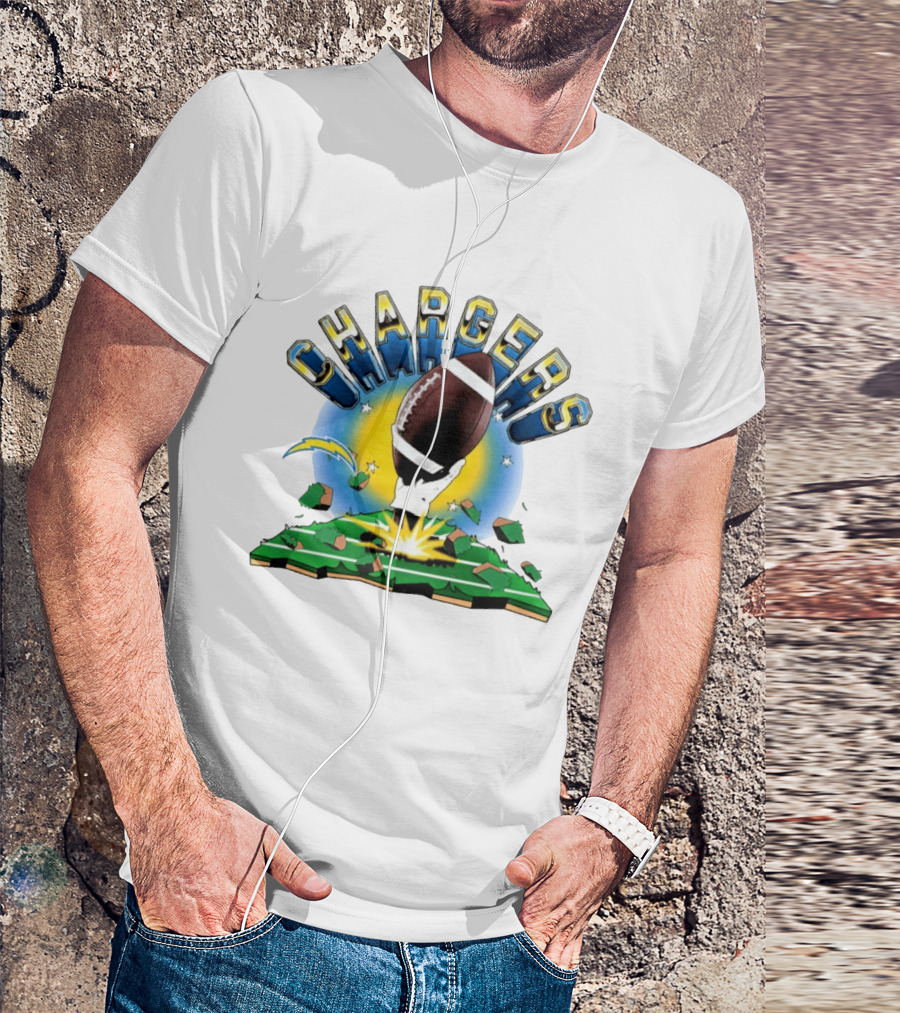 Los Angeles Chargers 2026 Explode Clubhouse Football Burst T-Shirt