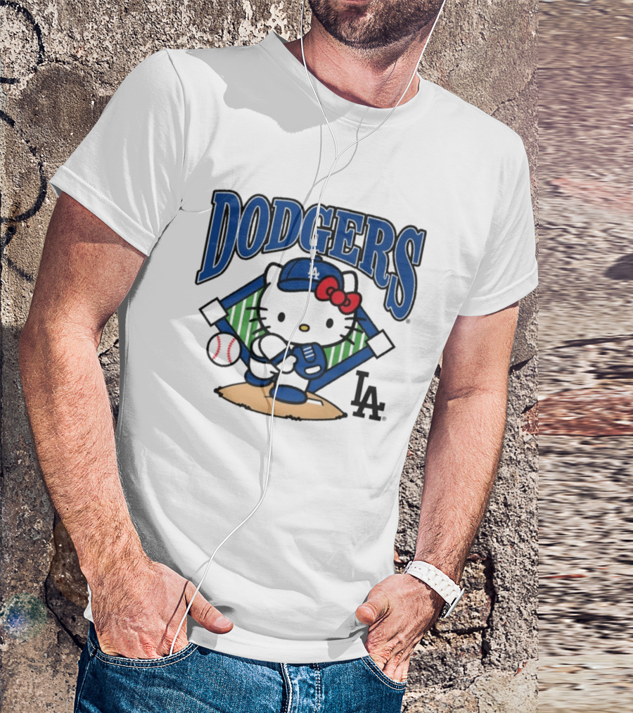 Dodgers Hello Kitty LA Baseball Homage T-Shirt