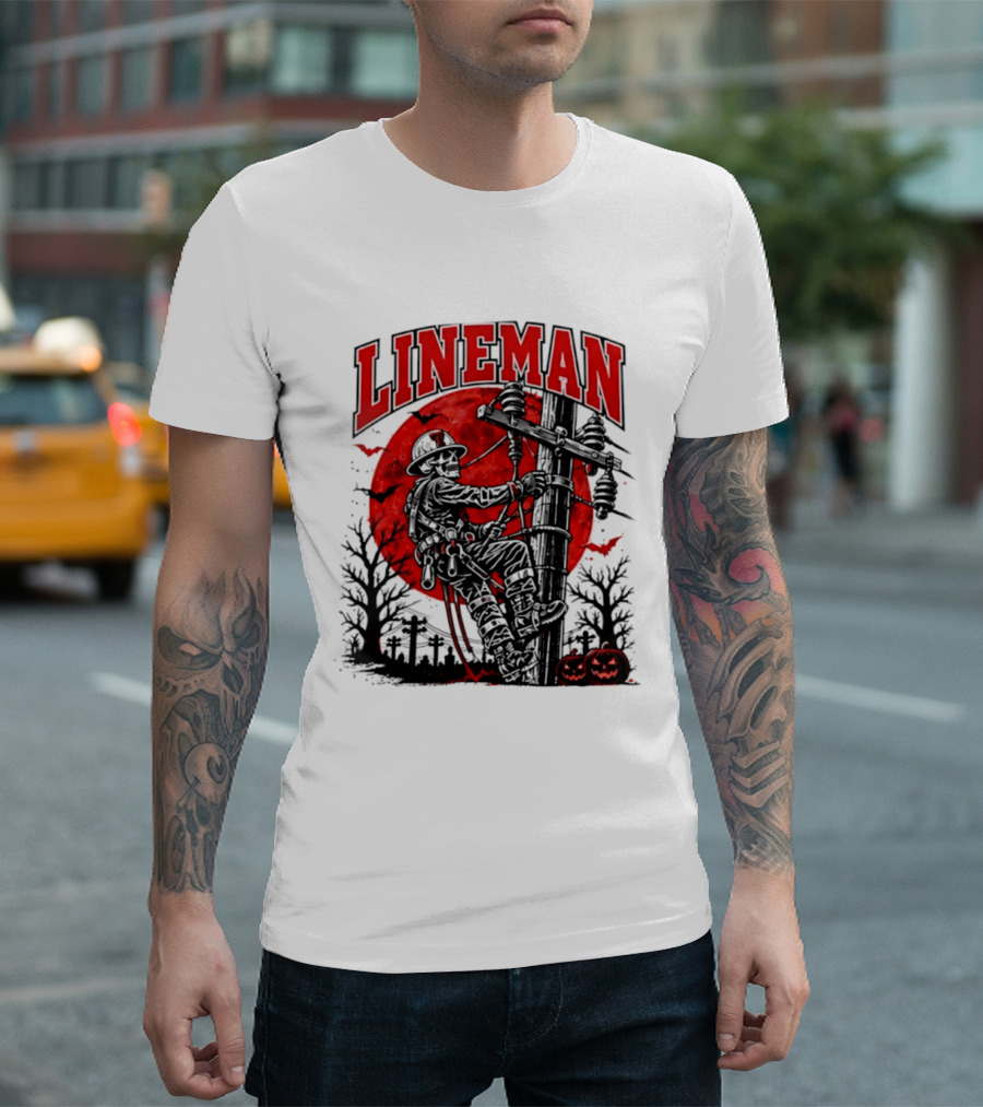 Texas Tech Red Raiders Lineman Halloween Skeleton Scene 2026 T-Shirt