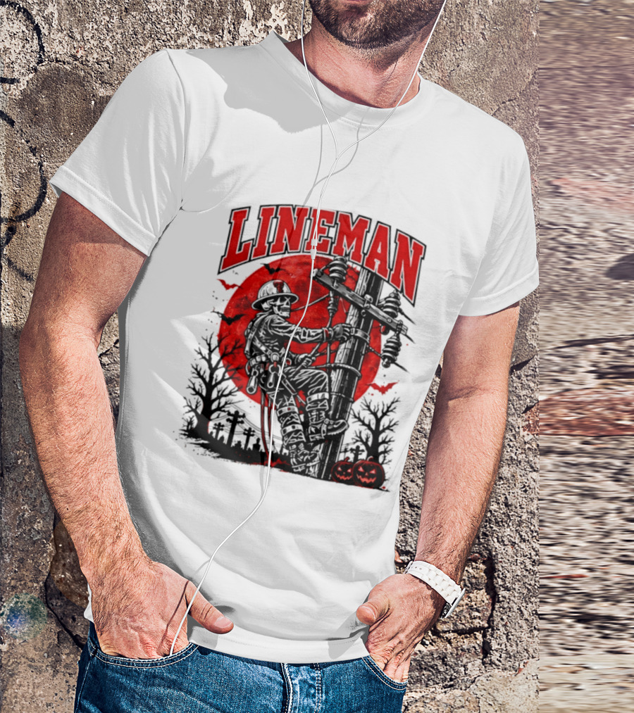 Texas Tech Red Raiders Lineman Halloween Skeleton Scene 2026 T-Shirt