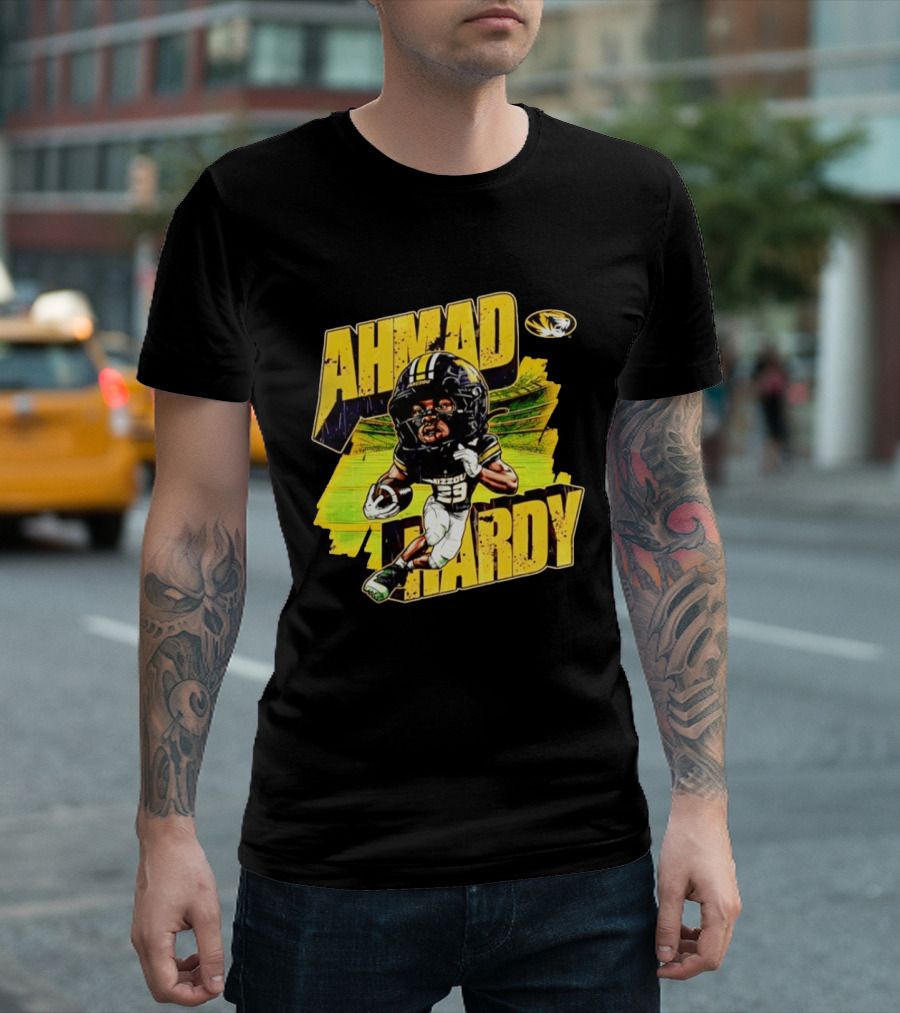 Missouri Tigers Football Ahmad Hardy NCAA Caricature T-Shirt