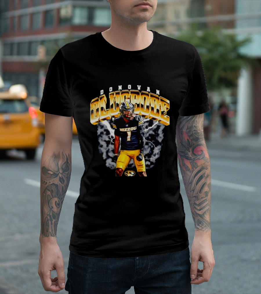 Donovan Olugbode Mizzou Tigers Football Lightning NCAA T-Shirt