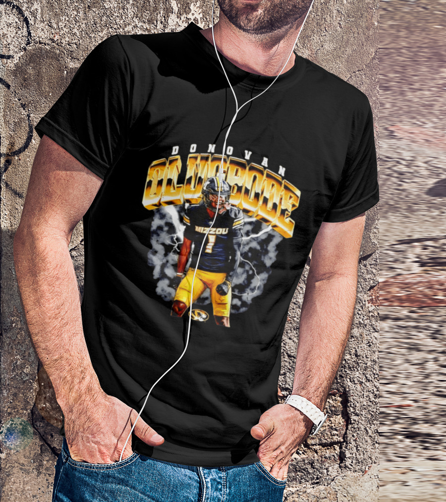 Donovan Olugbode Mizzou Tigers Football Lightning NCAA T-Shirt