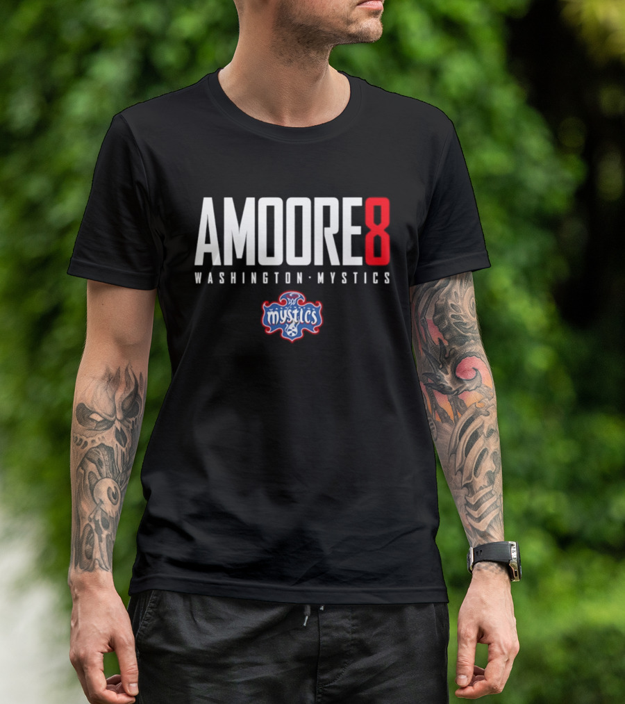Amoore 8 Washington Mystics WNBA Mystics T-Shirt