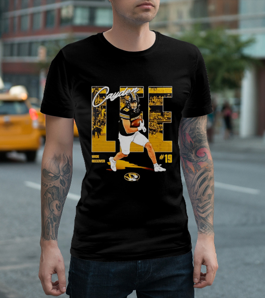Cayden Lee Missouri Tigers Football Wide Receiver #19 NCAA T-Shirt