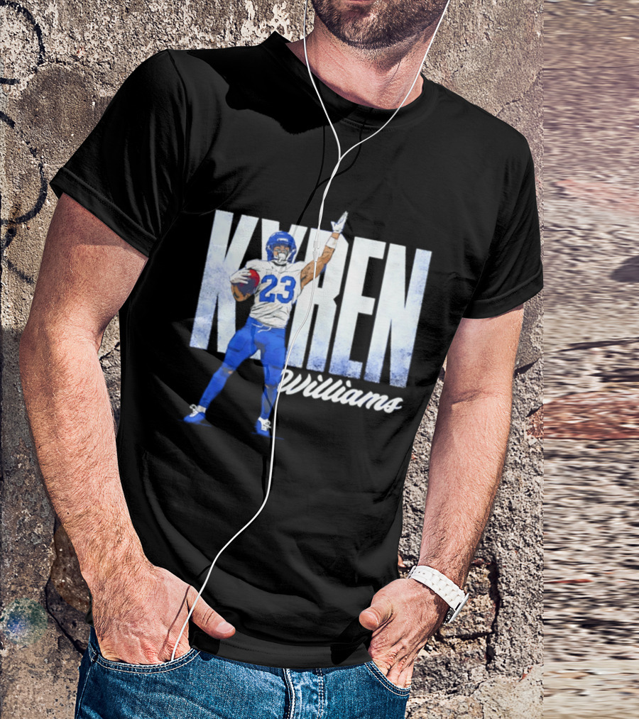 Kyren Williams Los Angeles Rams 23 Football Player Pose T-Shirt