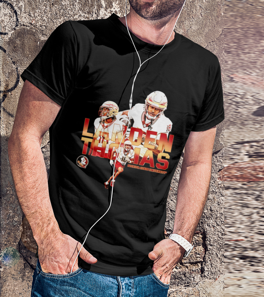 Landen Thomas Florida State University Football Player Collage T-Shirt