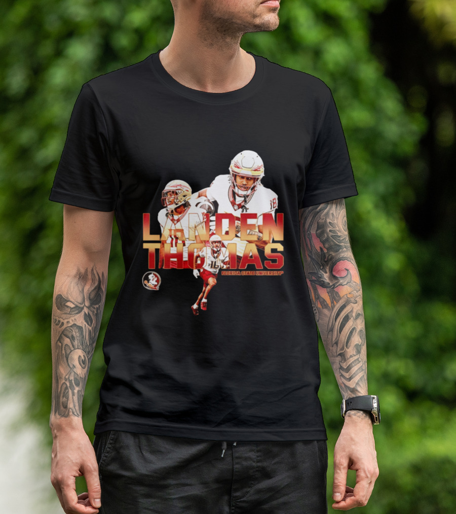 Landen Thomas Florida State University Football Player Collage T-Shirt