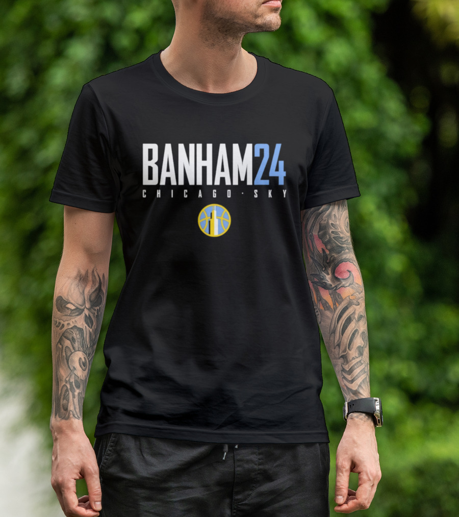 Rachel Banham 24 Chicago Sky WNBA Basketball ženy T-Shirt