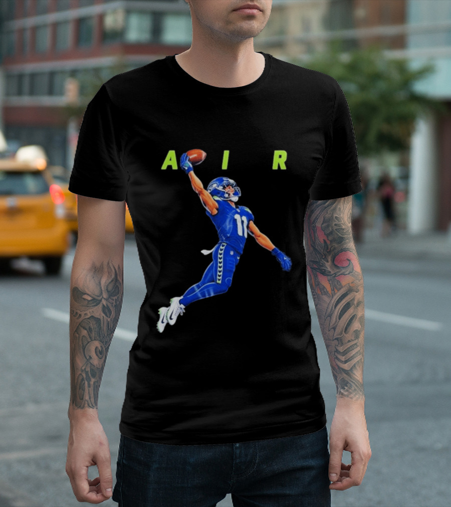 Seattle Seahawks No 11 Air Football Player Leap T-Shirt