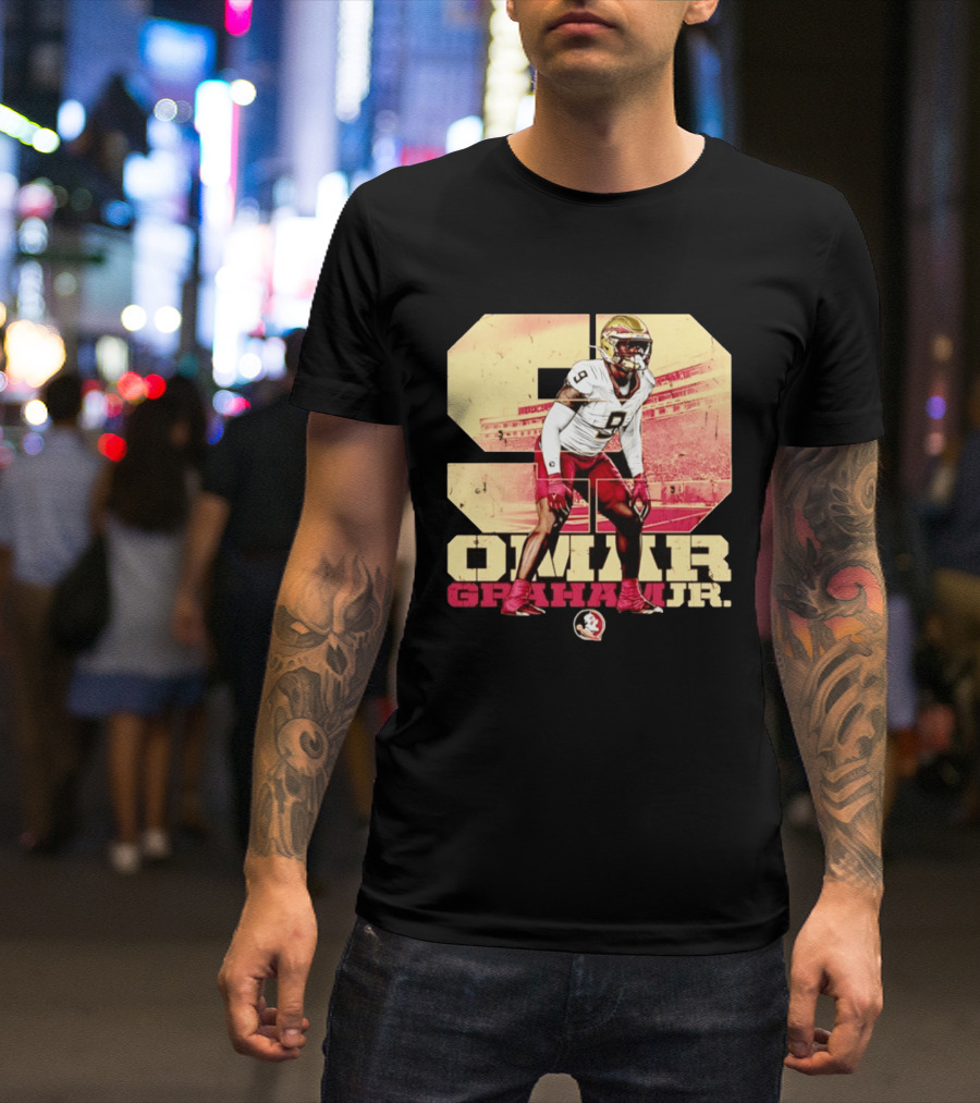 Omar Graham Jr Florida State Seminoles Football NCAA Number 9 T-Shirt