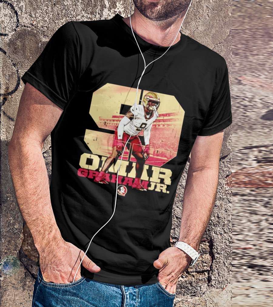 Omar Graham Jr Florida State Seminoles Football NCAA Number 9 T-Shirt