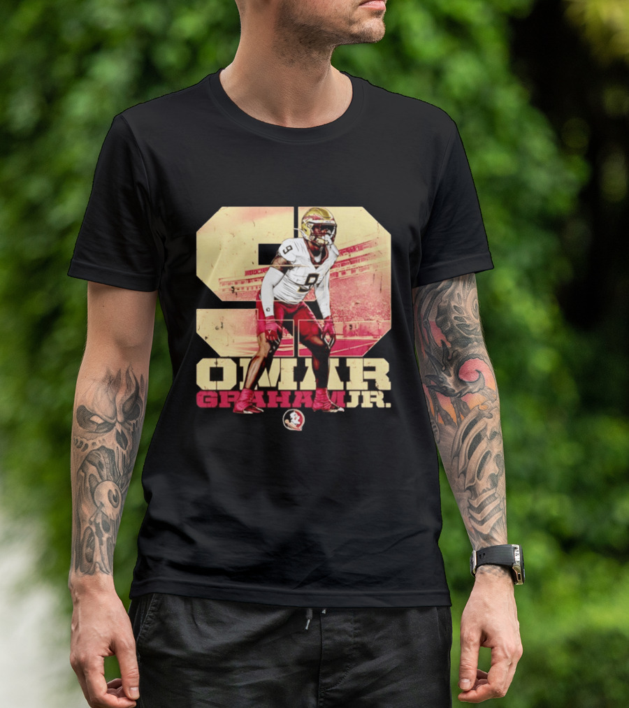Omar Graham Jr Florida State Seminoles Football NCAA Number 9 T-Shirt