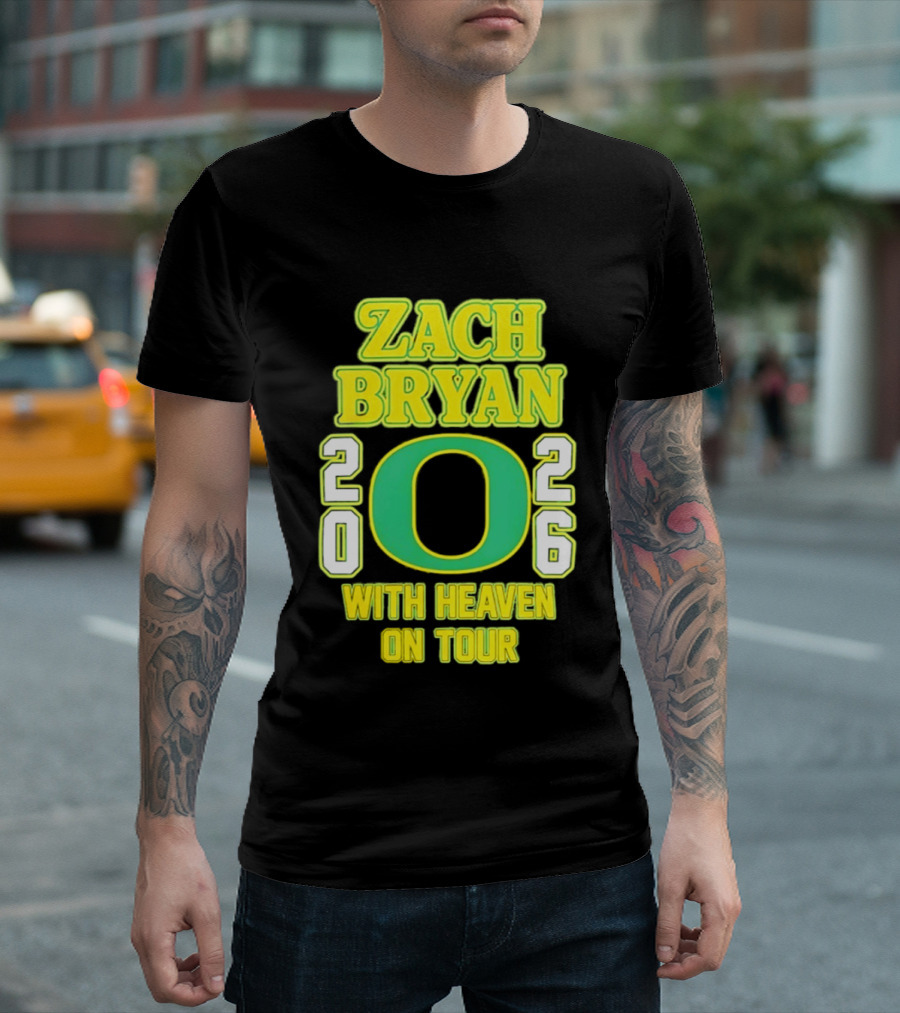 Zach Bryan Oregon 2026 With Heaven On Tour T-Shirt