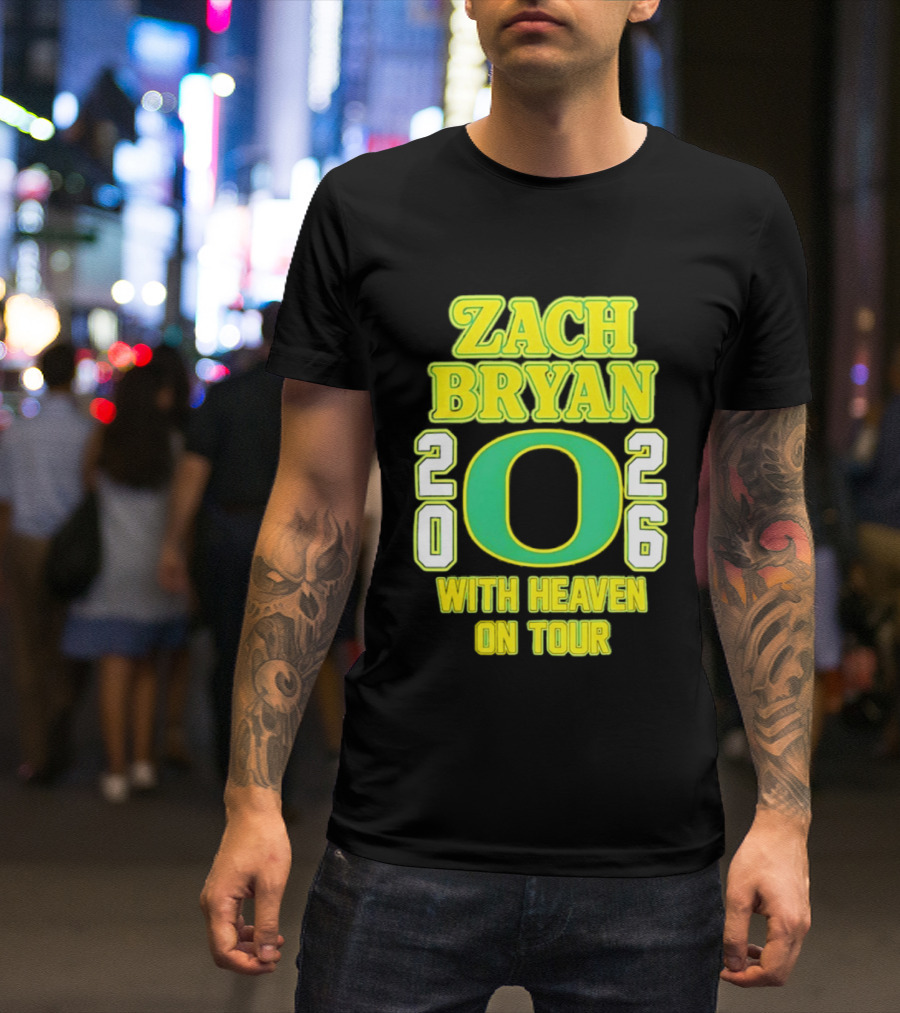 Zach Bryan Oregon 2026 With Heaven On Tour T-Shirt