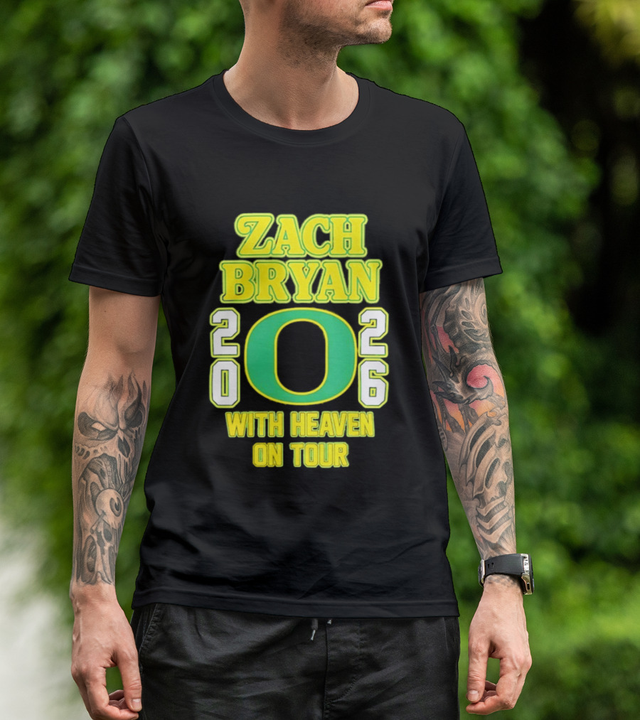 Zach Bryan Oregon 2026 With Heaven On Tour T-Shirt