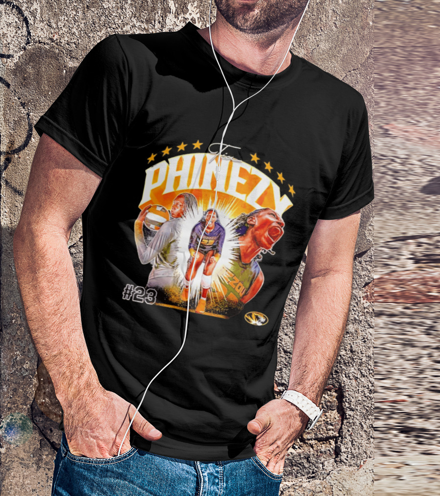 Tia Phinezy Missouri Tigers Volleyball NCAA #23 Mizzou Tiger T-Shirt