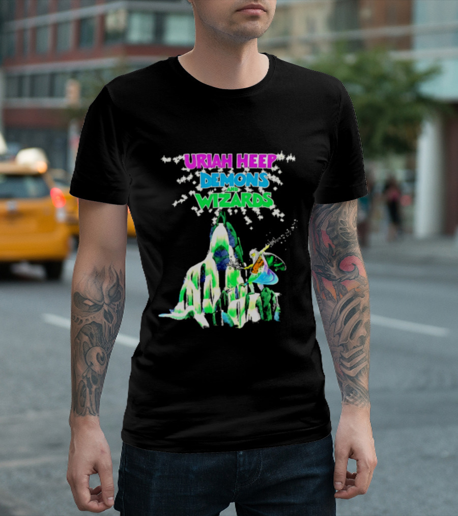 Uriah Heep Demons And Wizards Hard Rock Album Fantasy T-Shirt
