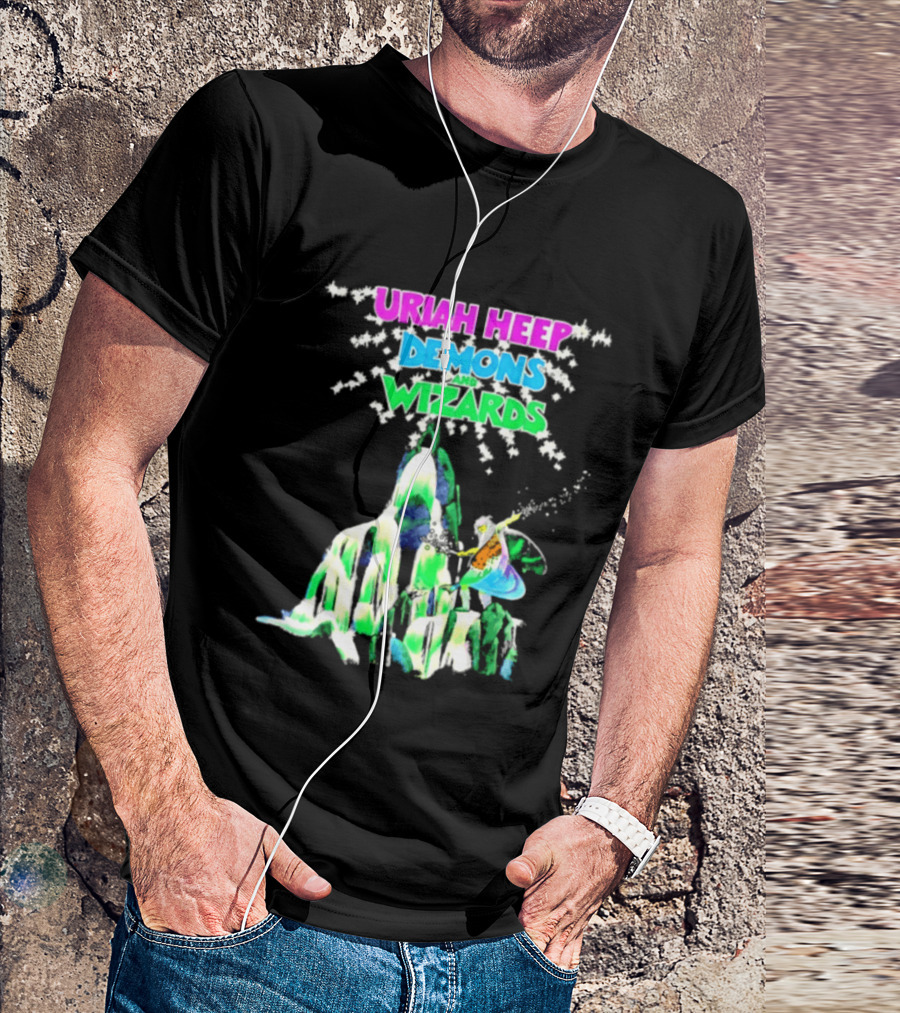 Uriah Heep Demons And Wizards Hard Rock Album Fantasy T-Shirt