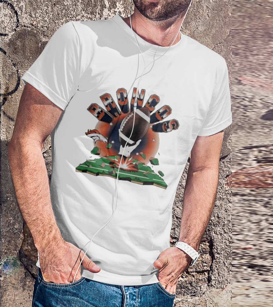 Broncos 2026 Explode Clubhouse Football Burst T-Shirt