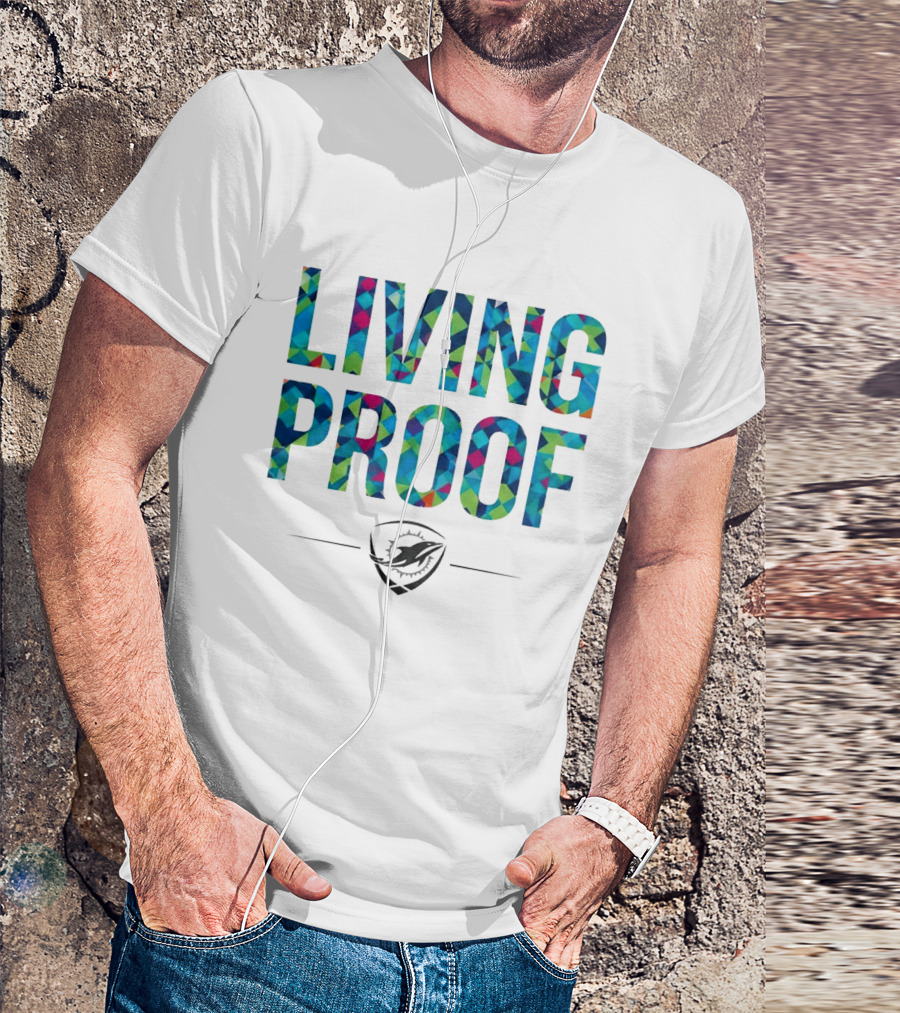 Dolphins Living Proof Crucial Catch Multicolor T-Shirt