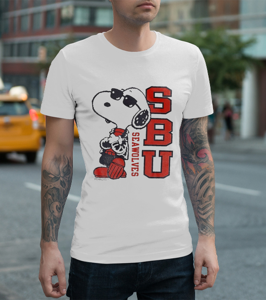 SBU Seawolves Snoopy Peanuts T-Shirt