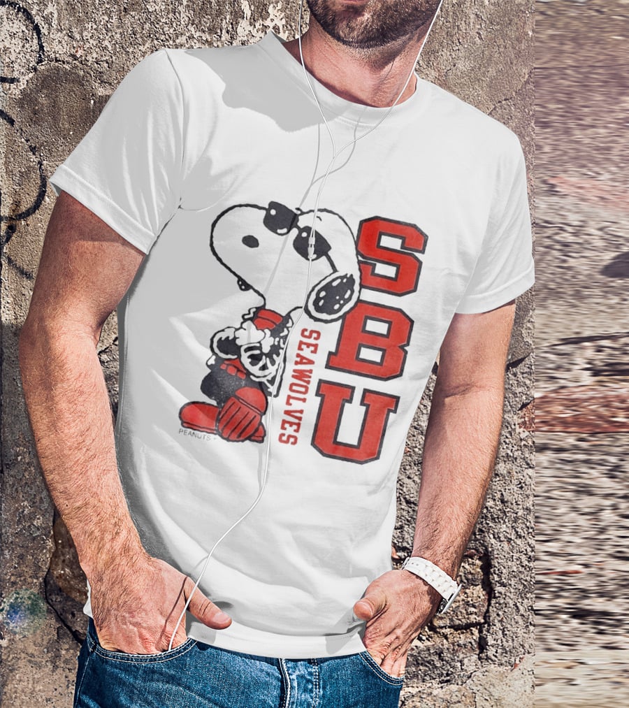 SBU Seawolves Snoopy Peanuts T-Shirt