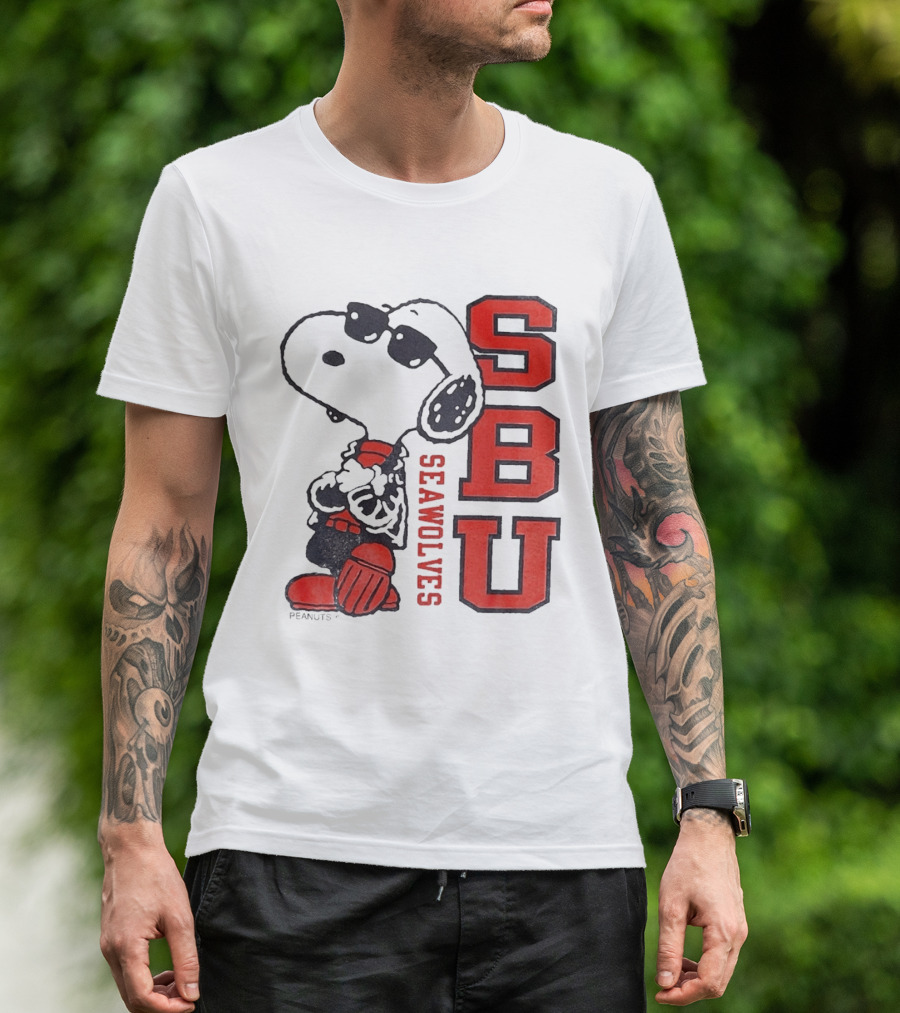 SBU Seawolves Snoopy Peanuts T-Shirt