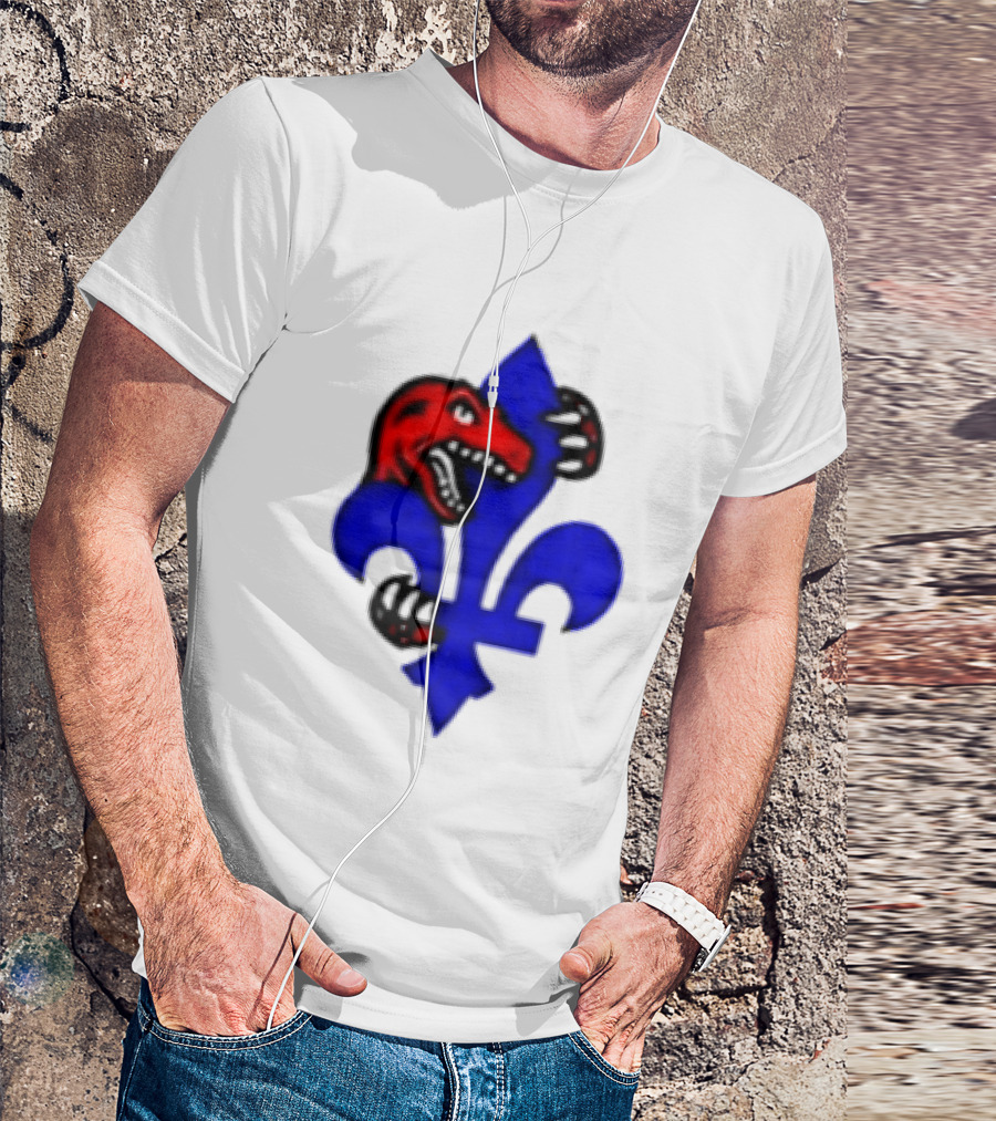 Toronto Raptors Vs Miami Heat Ville De Quebec 2026 Two Sided Fleur De Lis Raptors Claw T-Shirt