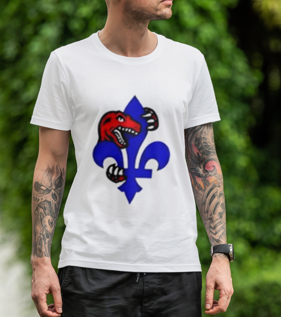 Toronto Raptors Vs Miami Heat Ville De Quebec 2026 Two Sided Fleur De Lis Raptors Claw T-Shirt