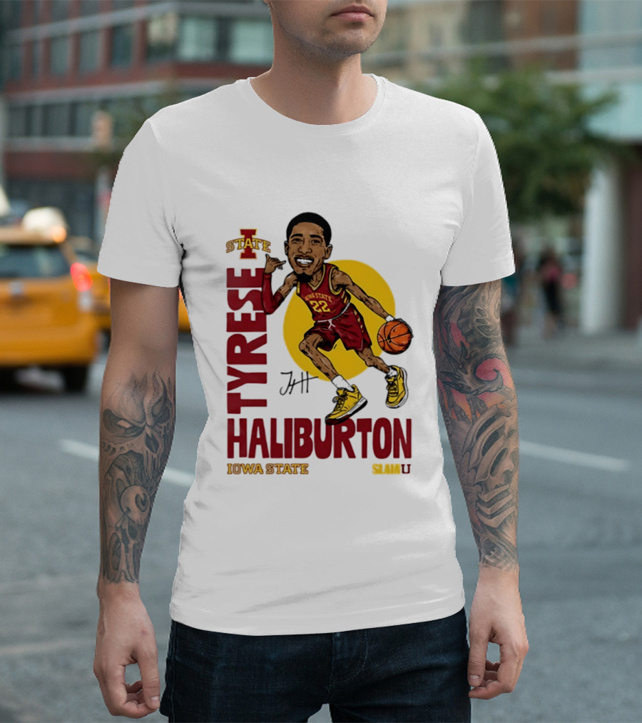Tyrese Haliburton Iowa State Cyclones Basketball Caricature 22 T-Shirt