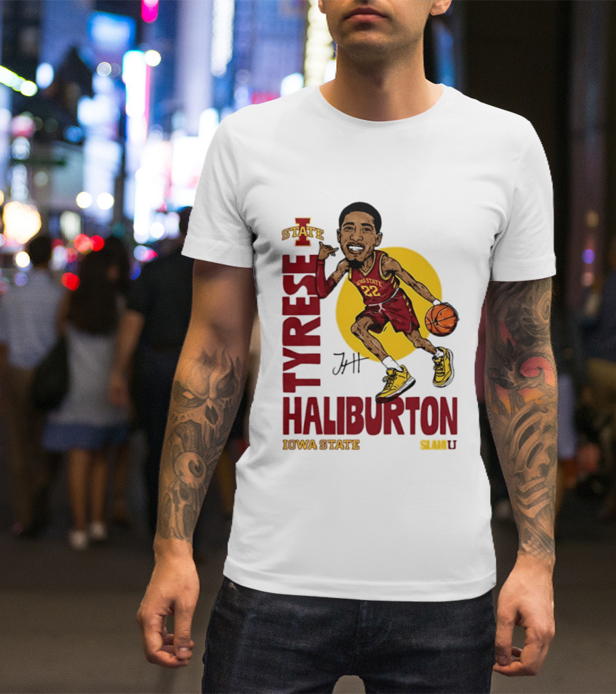 Tyrese Haliburton Iowa State Cyclones Basketball Caricature 22 T-Shirt