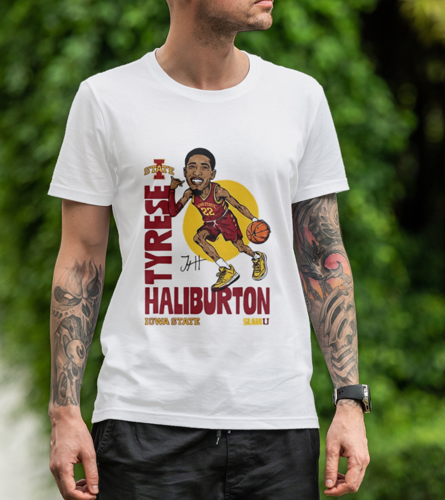 Tyrese Haliburton Iowa State Cyclones Basketball Caricature 22 T-Shirt