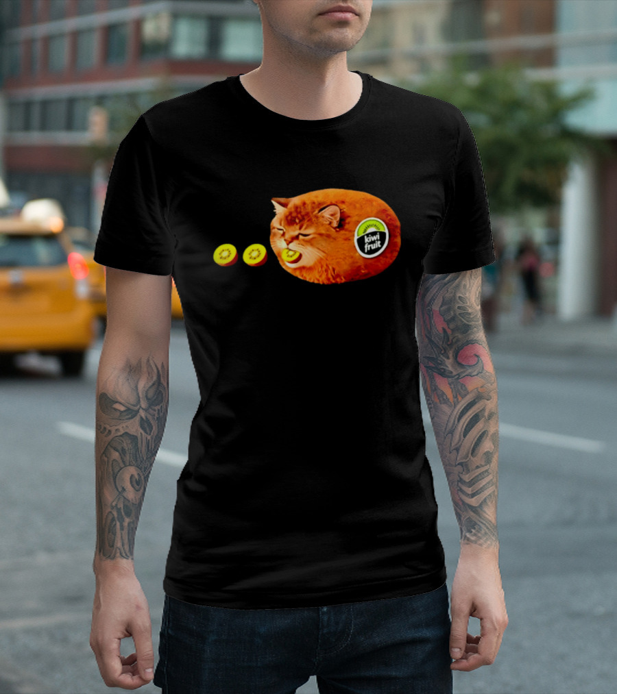 Kiwi Fruit Cat Meme Hilarious Feline Kiwi Hybrid T-Shirt