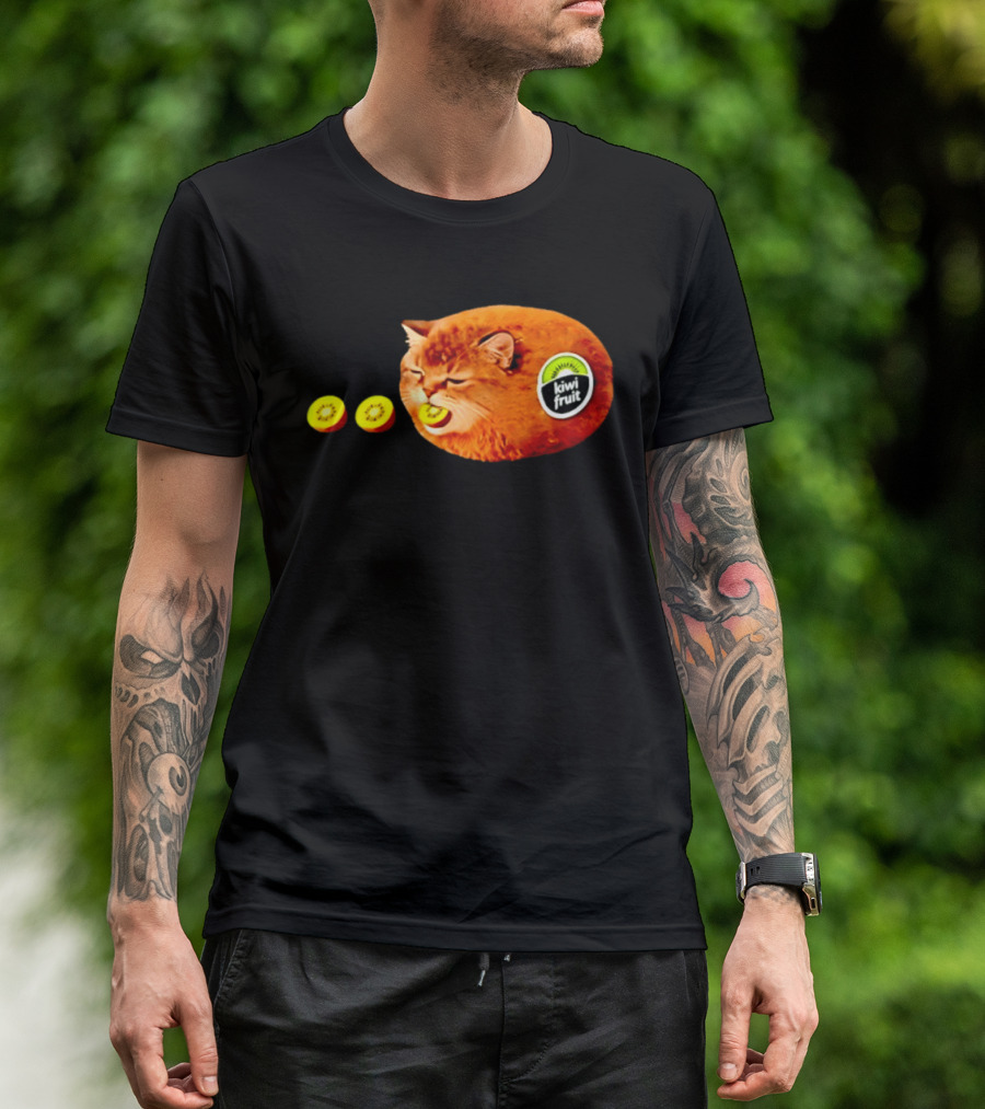 Kiwi Fruit Cat Meme Hilarious Feline Kiwi Hybrid T-Shirt