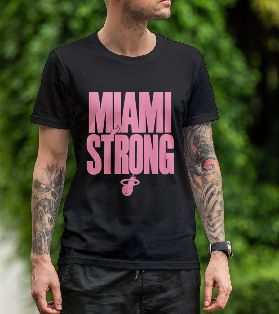 Miami Strong Heat Basketball Pink Court Culture T-Shirt