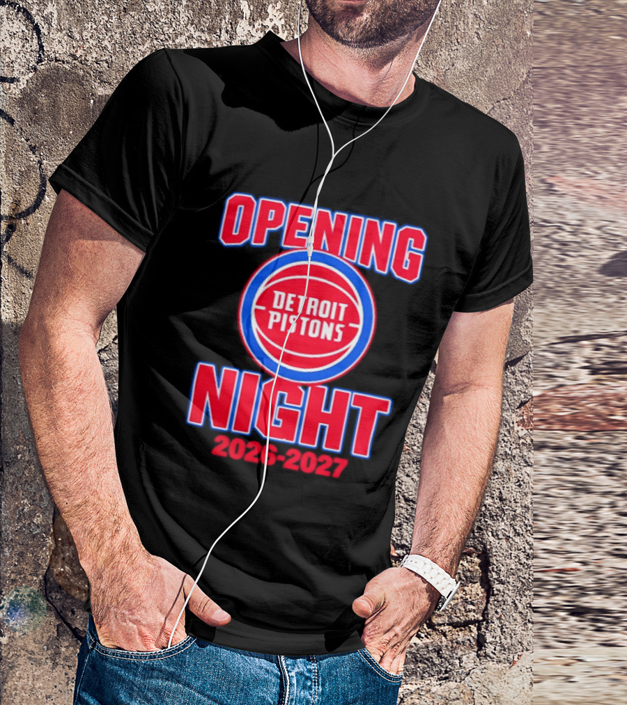 Detroit Pistons Opening Night 2026 2027 NBA Event T-Shirt