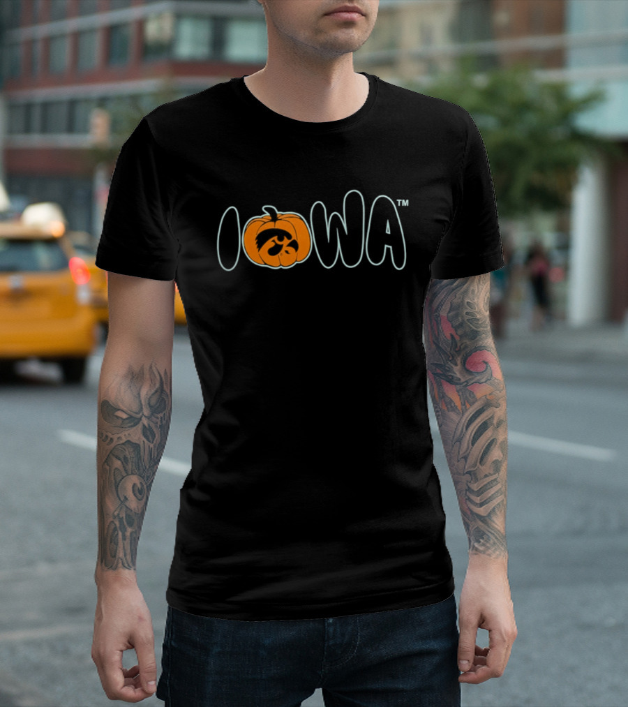 Iowa Hawkeyes Pumpkin Halloween 2026 Triblend T-Shirt
